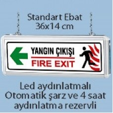 Işıklı Yangın Çıkış Tabelası (Yangın Çıkışı - Fire Exit)